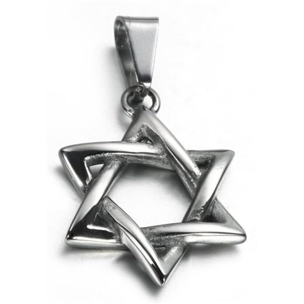 jonline24h Stainless Steel Necklace Star of David Chain